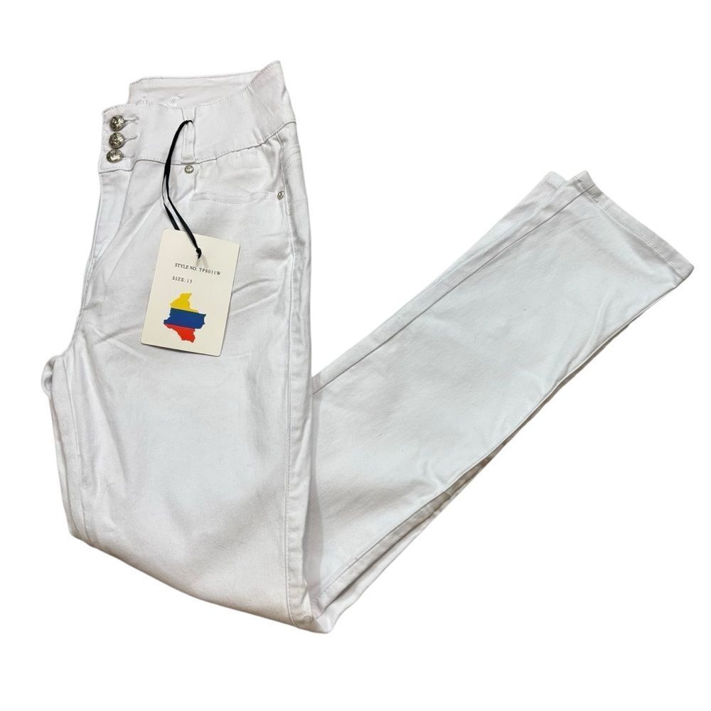 Brand new with Tags Tush Push Brand White Jeans‎ Size 13